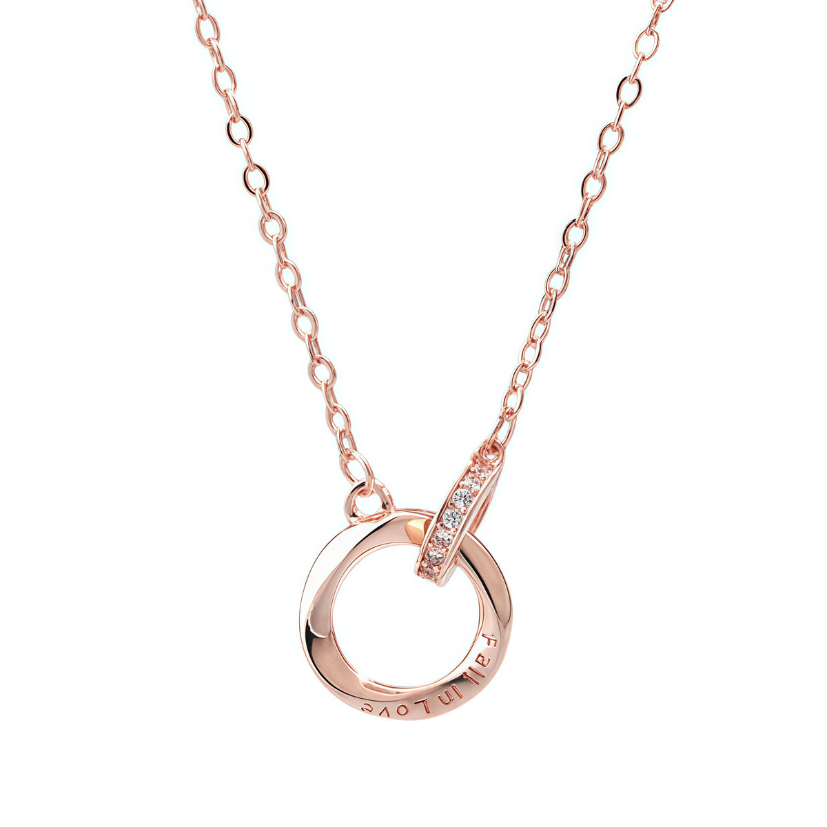 M�bius Ring Sterling Silver Couple Necklace